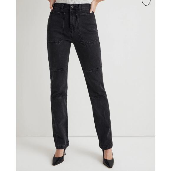 Madewell '90s Straight Utility Jeans Grey Carpenter Style Women's Size 27 NWT - Picture 1 of 15